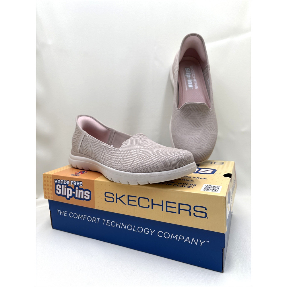 Skechers Women's Hands Free Slip-ins Taupe Shoes - Size 10